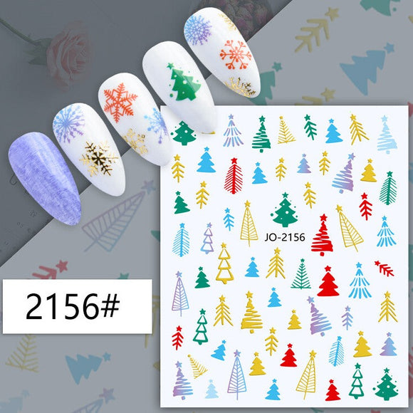 Nail Sticker - 2156 - Christmas Trees