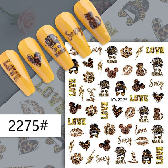 Nail Sticker - 2275 - Cat Print