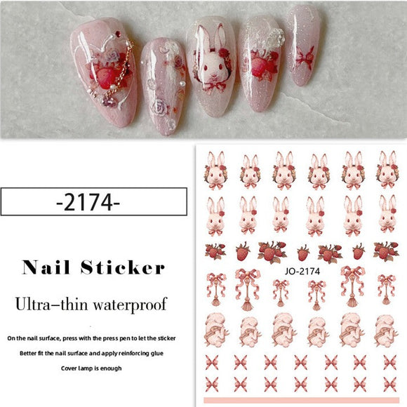 Nail Sticker - 2174 - Bunny