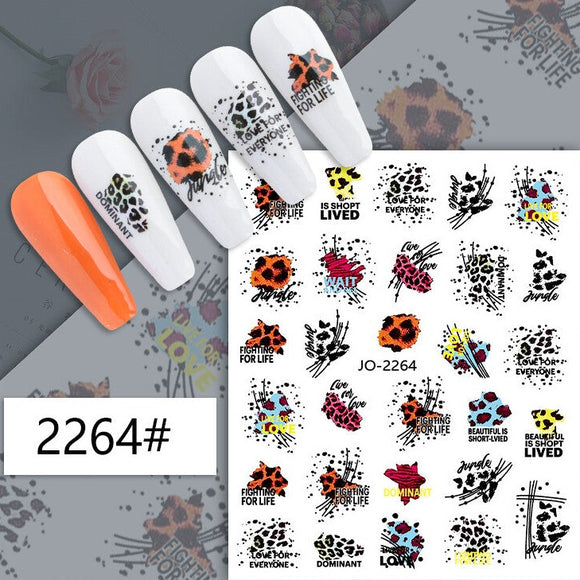 Nail Sticker - 2264 - Cat print spots