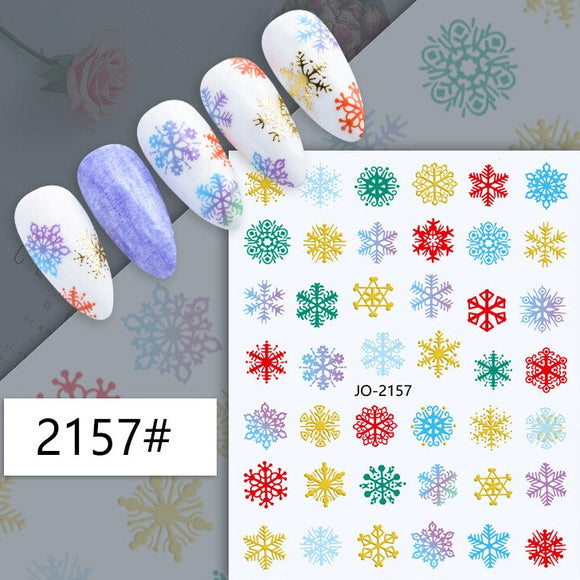 Nail Sticker - 2157 - Colourful Snowflakes
