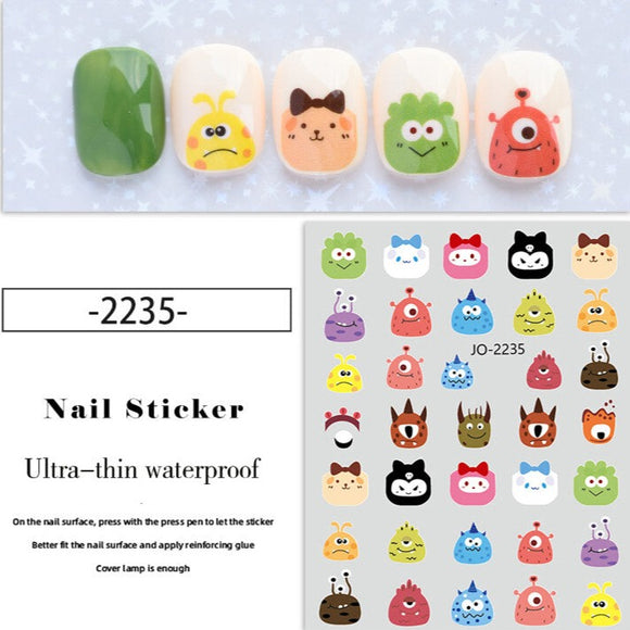 Nail Sticker - 2235 - Monsters