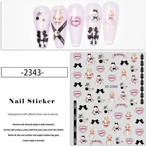 Nail Sticker - 2343 - Bunnies