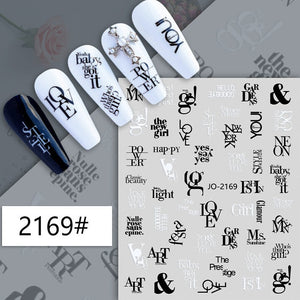 Nail Sticker - 2169 - Words