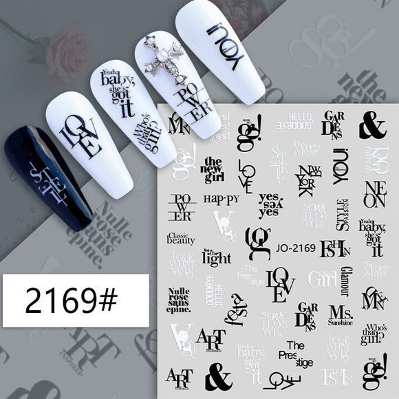 Nail Sticker - 2169 - Words