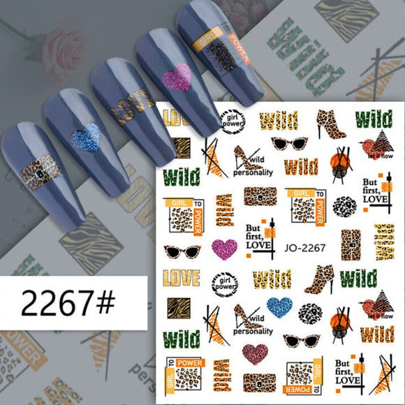 Nail Sticker - 2267 - Cat Print