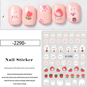 Nail Sticker - 2290 - Bunnies