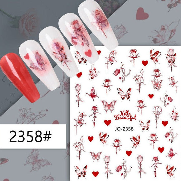 Nail Sticker - 2358 - Butterfly