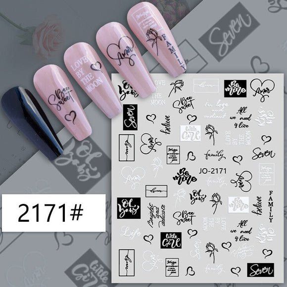 Nail Sticker - 2171 - Sweet Sayings