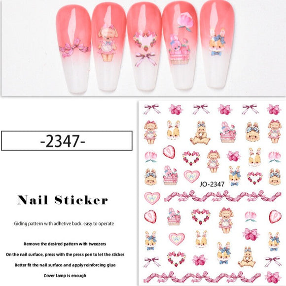 Nail Sticker - 2347 - Bunnies