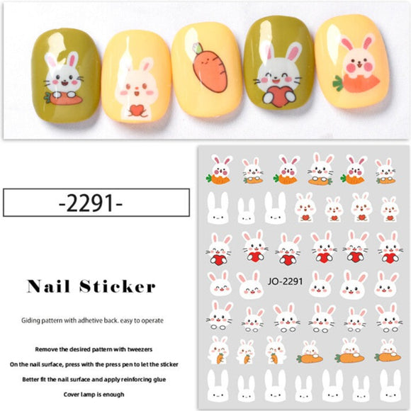 Nail Sticker - 2291 - Bunnies