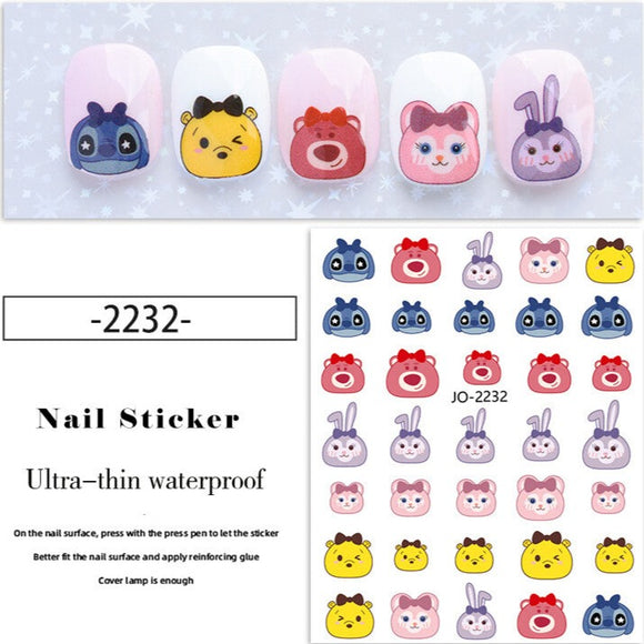 Nail Sticker - 2232 - Animated Animals