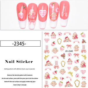 Nail Sticker - 2345 - Bunnies