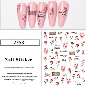 Nail Sticker - 2353 - Roses