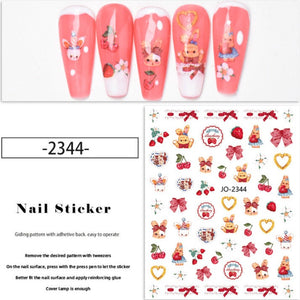 Nail Sticker - 2344 - Bunnies