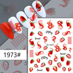 Nail Sticker - 1973 - Strawberry