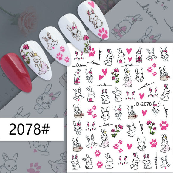 Nail Sticker - 2078 - Bunny