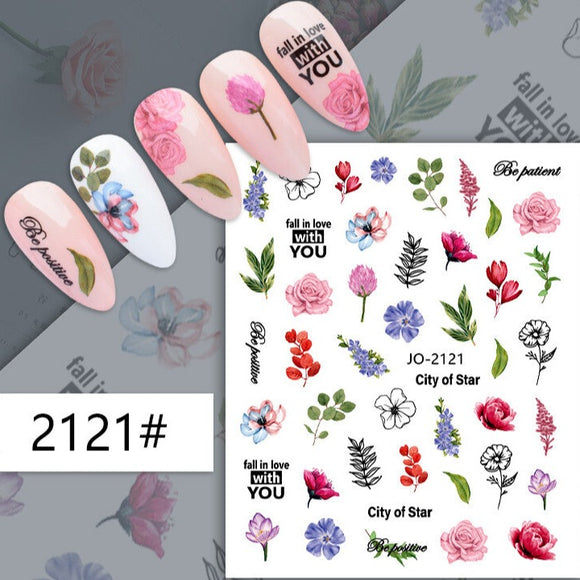 Nail Sticker - 2121 - Flowers