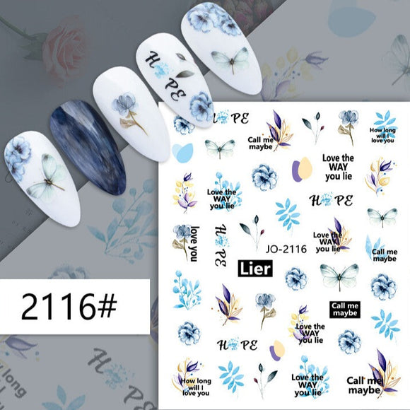 Nail Sticker - 2116 - Leaves