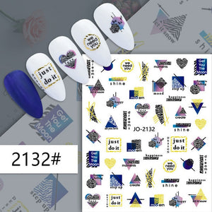 Nail Sticker - 2132 - Encouraging Phrases