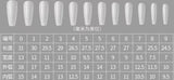 Coffin - Long Full Cover Nail Tips - (A4) - 240pcs - Box - Clear