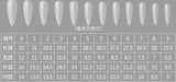 Stiletto - Long Full Cover Nail Tips - (A3) - 240pcs - Box - Clear