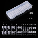 Round - Extra Short- Full Cover - Soft Gel - Clear Matt - Nail Tips - 300pcs - M075