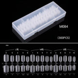 Squoval - Short - Full Cover - Soft Gel - Clear Matt - Nail Tips - 300pcs - M084