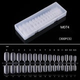 Squoval - Medium - Full Cover - Soft Gel - Clear Matt - Nail Tips - 300pcs - M074