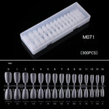 Coffin - Short - Full Cover - Soft Gel - Clear Matt - Nail Tips - 300pcs - M071