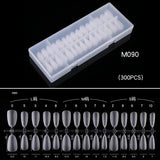 Oval - Medium - Full Cover - Soft Gel - Clear Matt - Nail Tips - 300pcs - M090