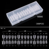 Coffin - Extra Short - Full Cover - Soft Gel - Clear Matt - Nail Tips - 300pcs - M095