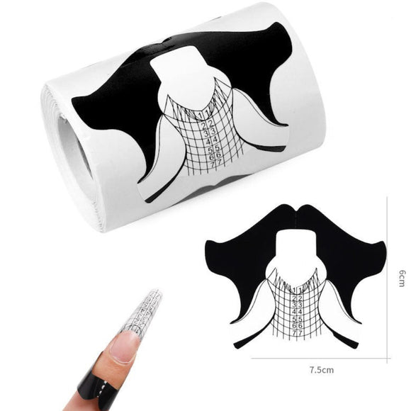 Nail Forms Tip Sculpting Guide Stickers - QZ21 - 500pcs Roll