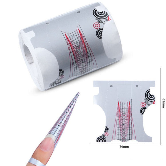 Nail Forms Tip Sculpting Guide Stickers - QZ39 - 500pcs Roll