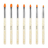 Gel Brush - Yellow Glitter - 7pcs