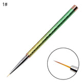 Drawing / Striping Brush - Gradient Stem - 3pcs