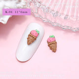 Nail Decorations - Ice Cream & Doughnuts - 20pcs