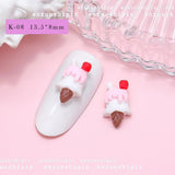 Nail Decorations - Ice Cream & Doughnuts - 20pcs