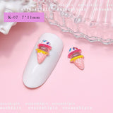 Nail Decorations - Ice Cream & Doughnuts - 20pcs
