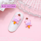 Nail Decorations - Ice Cream & Doughnuts - 20pcs
