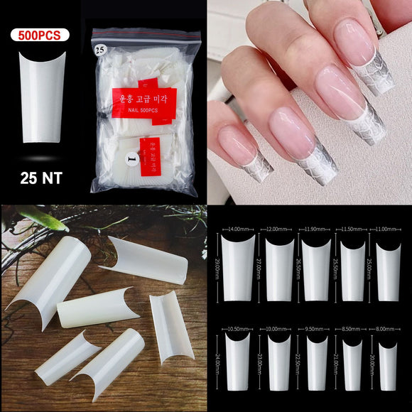 Ballerina - Half Cover Nail Tips - 500pcs - Bag