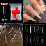 Stiletto - Half Cover Nail Tips - 500pcs - Bag
