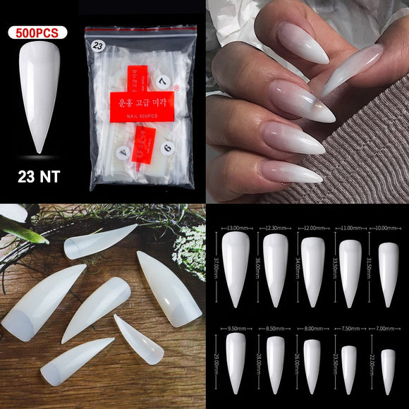 Eagle Claw - Halfmoon Cover Nail Tips - 500pcs - Bag