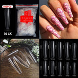 Coffin - Full Cover Nail Tips - 500pcs - Bag