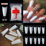 Coffin - Half Cover Nail Tips - 500pcs - Bag