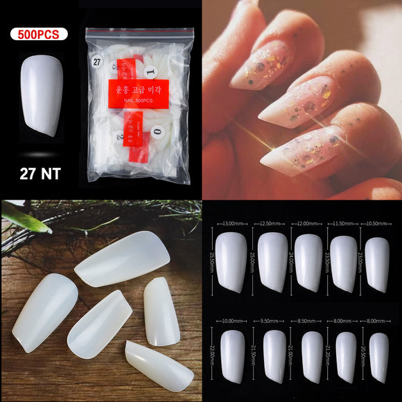 Lipstick - Full Cover Nail Tips - 500pcs - Bag