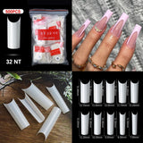 C Curve Straight - Half Cover - Nail Tips - 500pcs - Bag