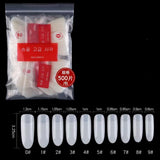 Round - Half Moon - Nail Tips - 500pcs - Bag
