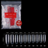 Round - Half Moon - Nail Tips - 500pcs - Bag