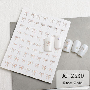 Nail Sticker - JO2530 - Bow Rose Gold